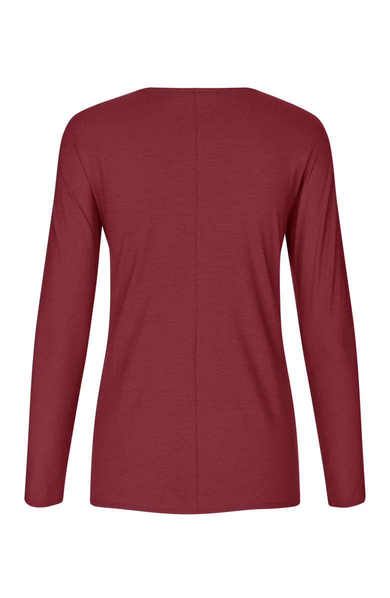 Masai Copenhagen Mabelvina Asymmetric Twist Neck Top, Alternate, color, Tawny Port