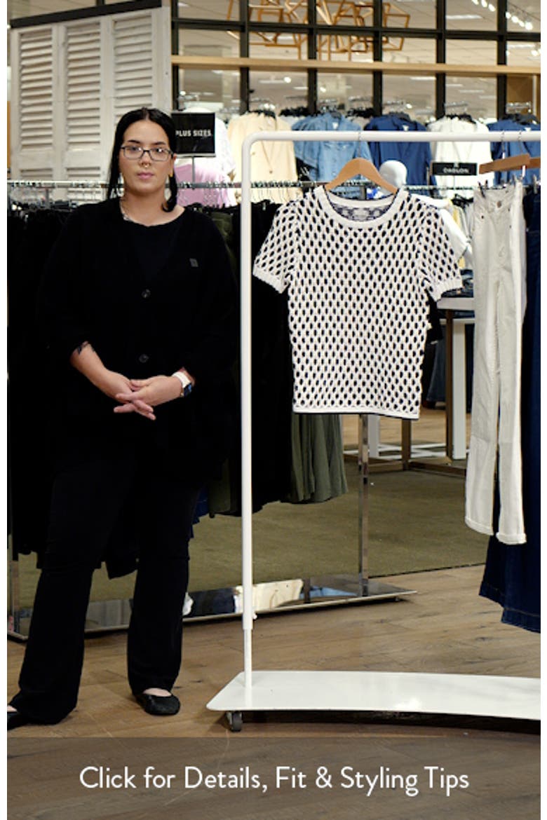 Geo Tuck Stitch Short Sleeve Sweater video