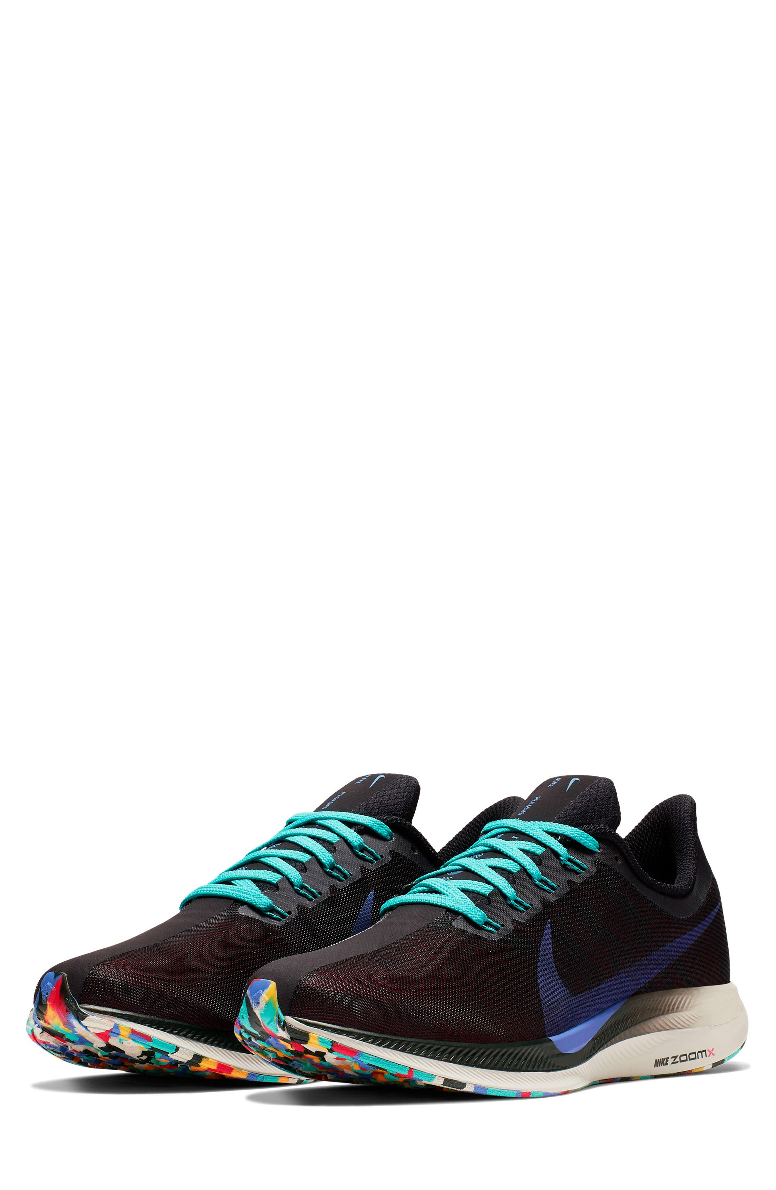 Zoom Pegasus 35 Turbo Running Shoe, Main, color, BLACK/ SAPPHIRE/ EMBER GLOW