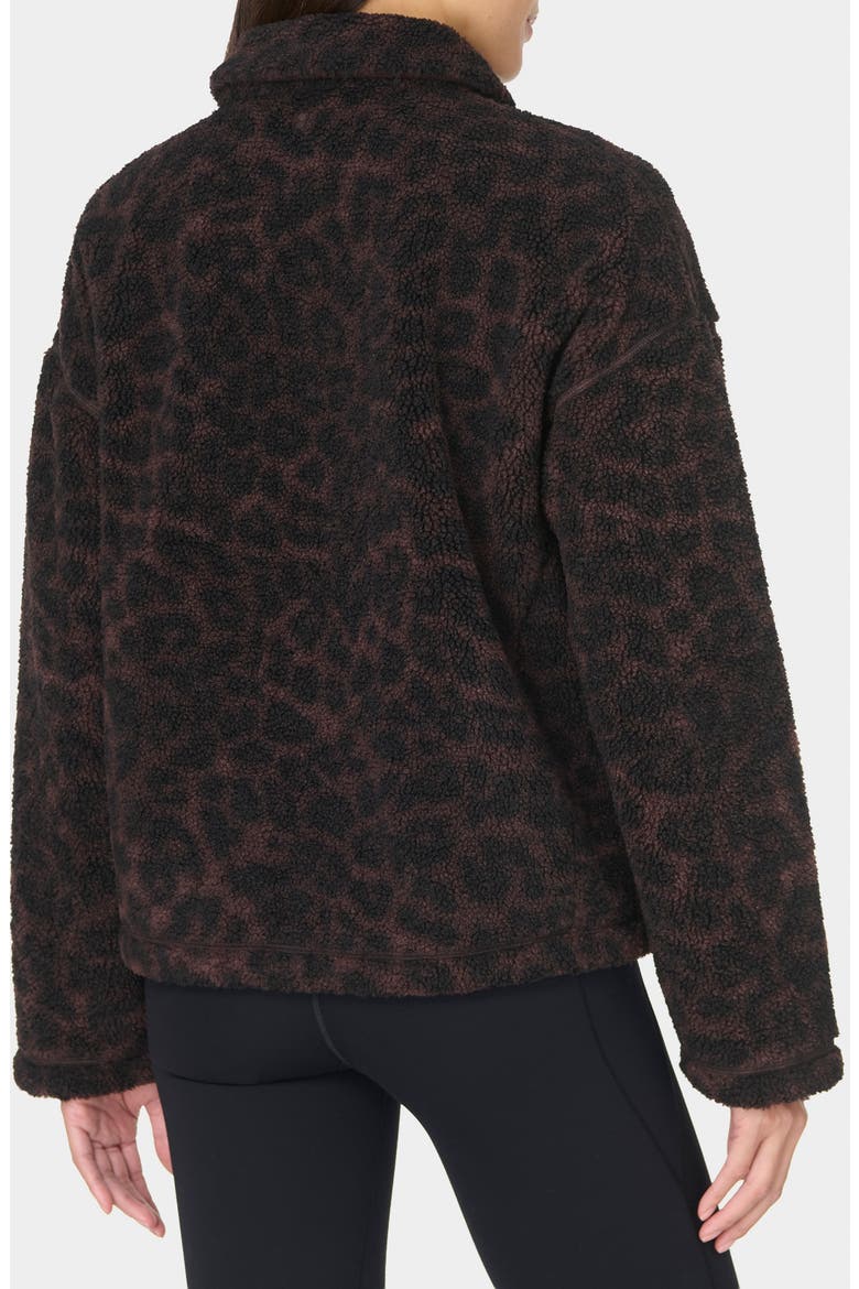 Leopard Print Fleece Jacket, Alternate, color, LARGE BROWN LEOPARD PRINT
