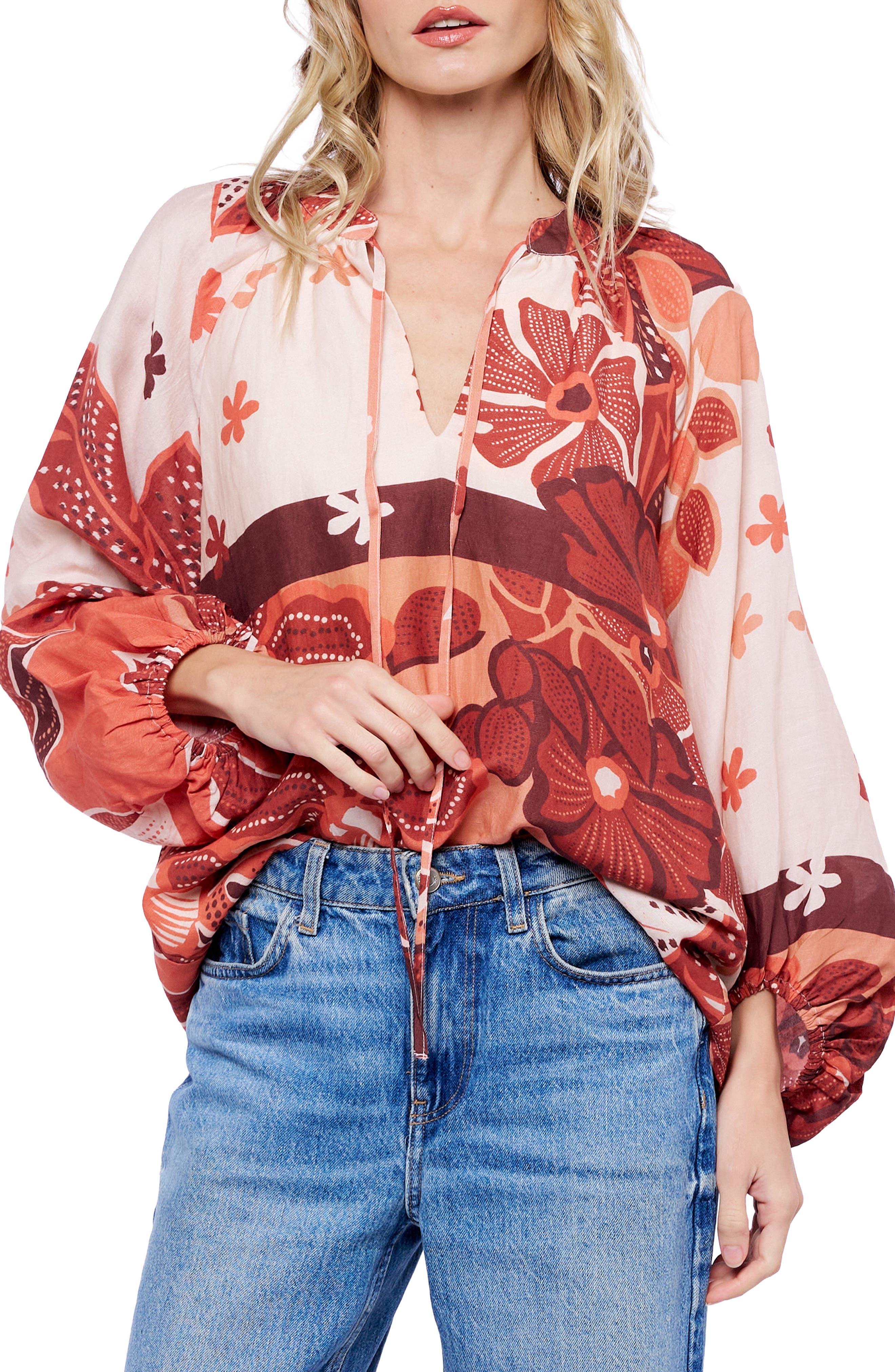 CIEBON Gefina Floral Print Woven Shirt