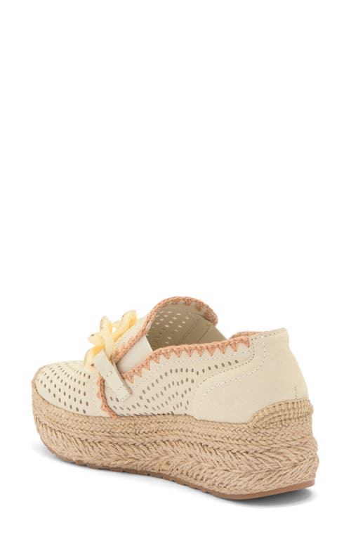 Dolce Vita Jhenee Espadrille Platform Sneaker In Ivory Perforated