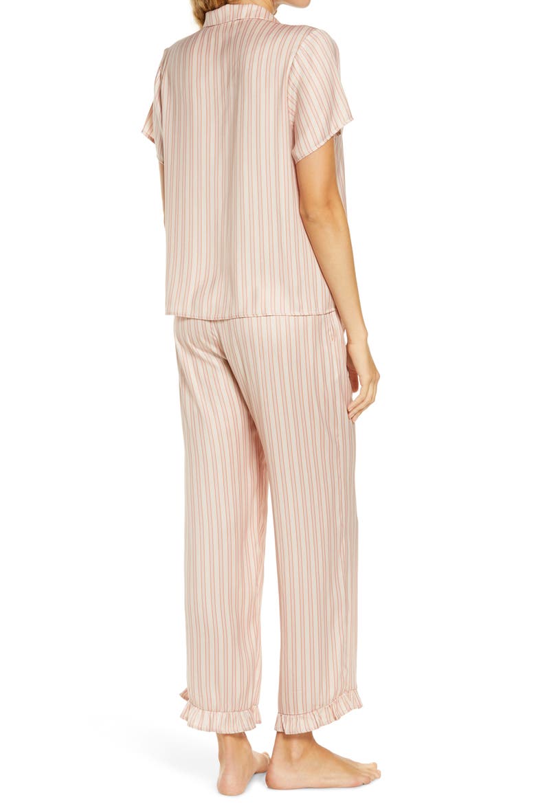 Stripe Crop Pajamas, Alternate, color, TAUPE