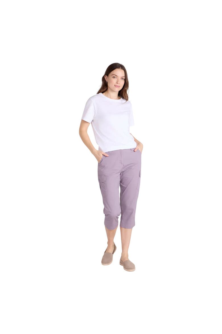 Coastal Stretch Capri Cargo Pants, Alternate, color, Gray