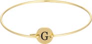 Adornia Tarnish Resistant 18K Gold Plated Initial Bangle Bracelet
