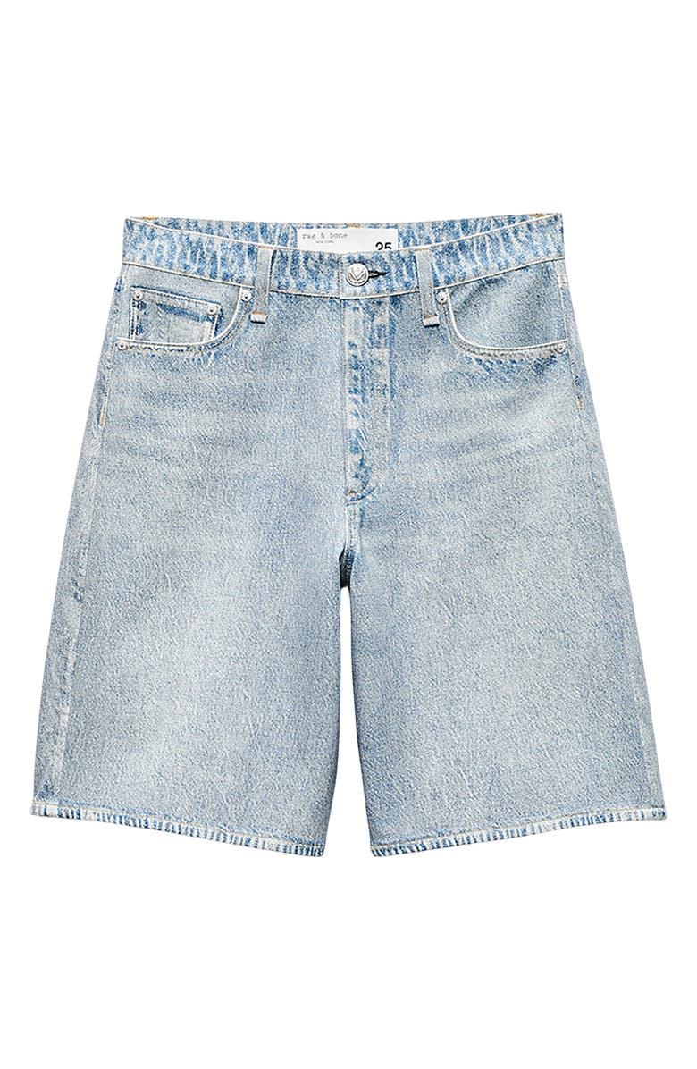 rag & bone Miramar McKenna Trompe l'Oeil Faux Denim Shorts, Alternate, color, Seaside