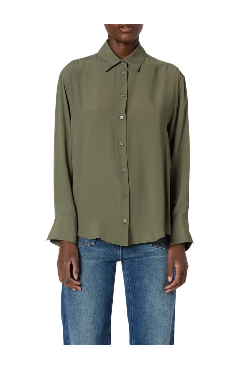 GERARD DAREL Agathe Long Sleeve Shirt, Alternate, color, Medium Khaki