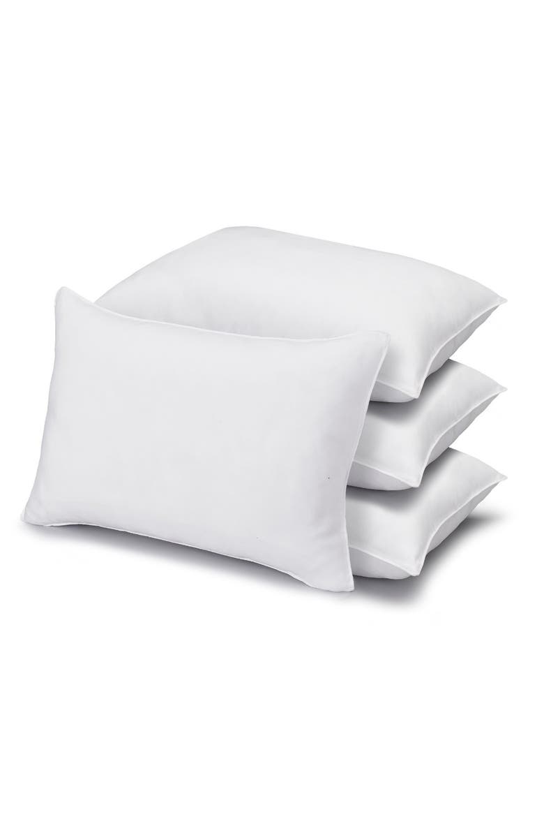 Cotton Blend Superior Down-Like Soft Stomach Sleeper Queen Pillow - Set of 4, Alternate, color, WHITE