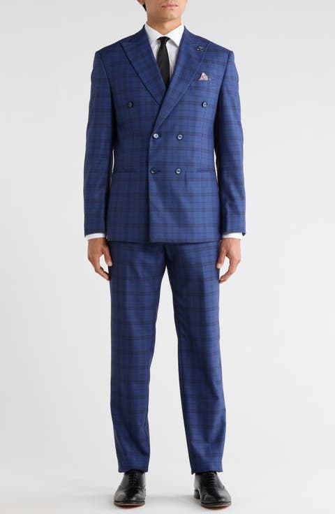 Classic Plaid Double Breasted Suit