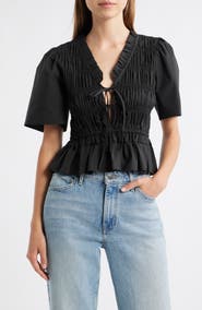 Rails Portia Shirred Cotton Top