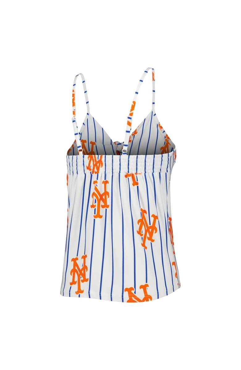 CONCEPTS SPORT Women's Concepts Sport White New York Mets Reel Allover Print Tank Top & Shorts Sleep Set, Alternate, color,