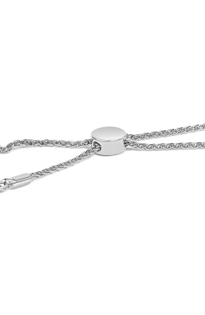 Haus of Brilliance Silver 1/2 Cttw Diamond Weave and Station Bolo Bracelet, Alternate, color, White