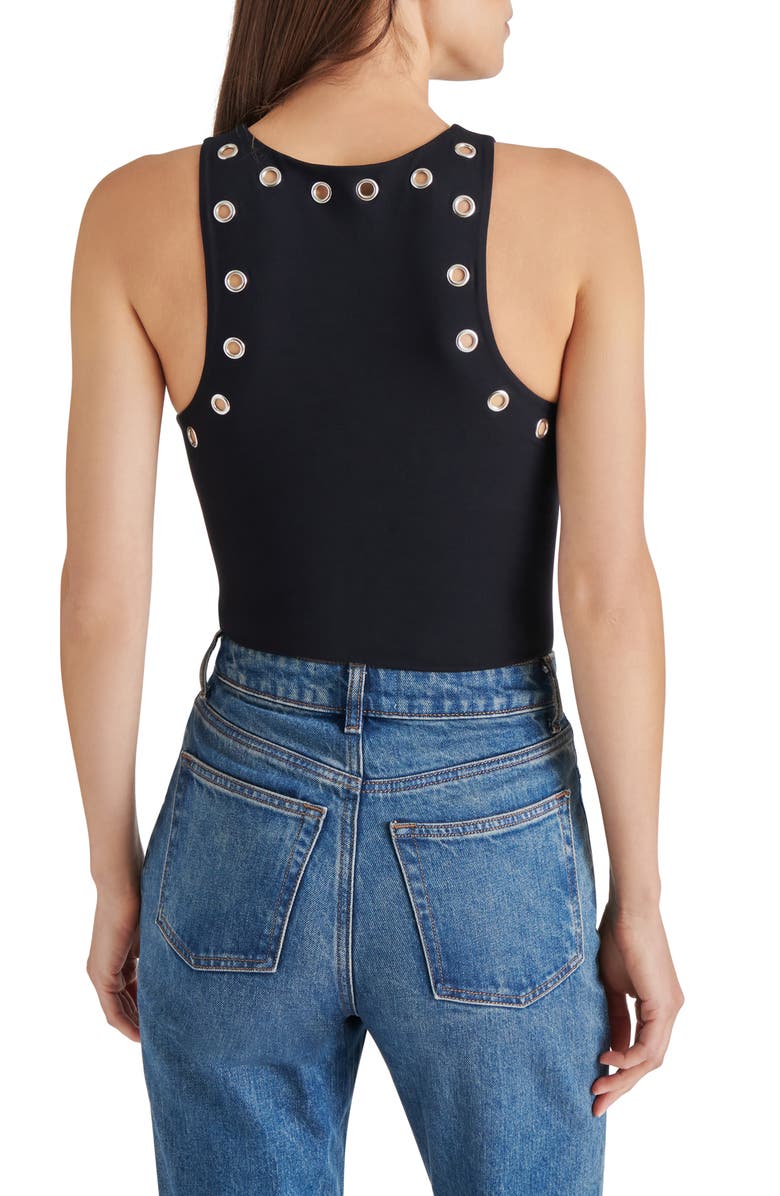 Steve Madden Nico Grommet Sleeveless Bodysuit, Alternate, color, 