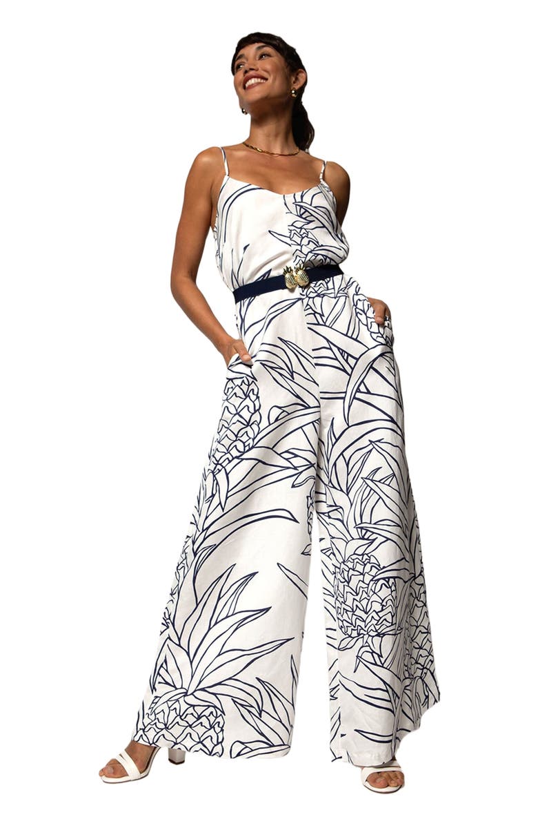 Tori Richard Pineapple Isle Amanda Jumpsuit, Main, color, 