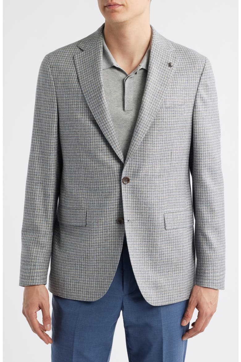 Midland Check Sport Coat, Alternate, color, GREY