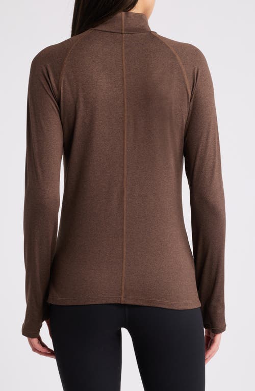 Varley Always Warm Base Layer Top In Deep Chocolate Marl