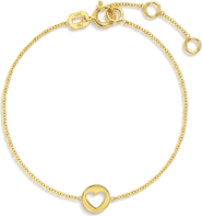 In Season Jewelry 14k Heart Cut Out Girls Bracelet