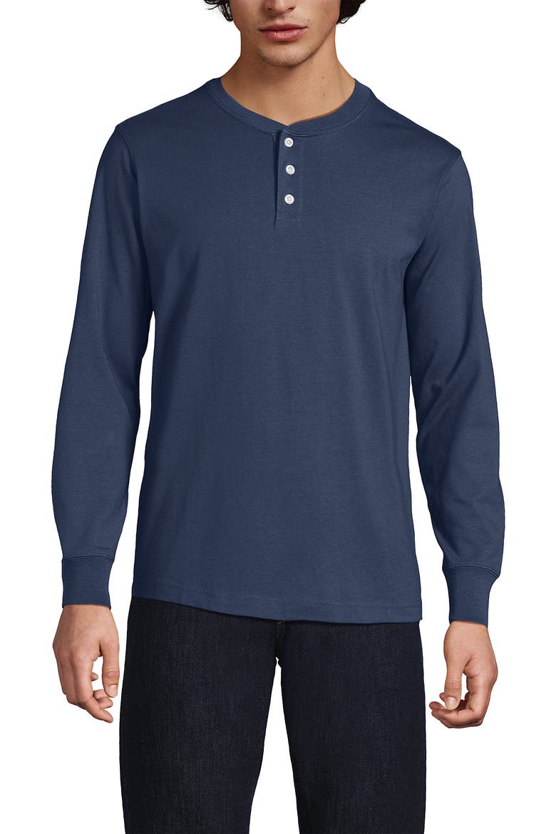 Super-t Long Sleeve Henley Shirt, Alternate, color, Nightfall Blue