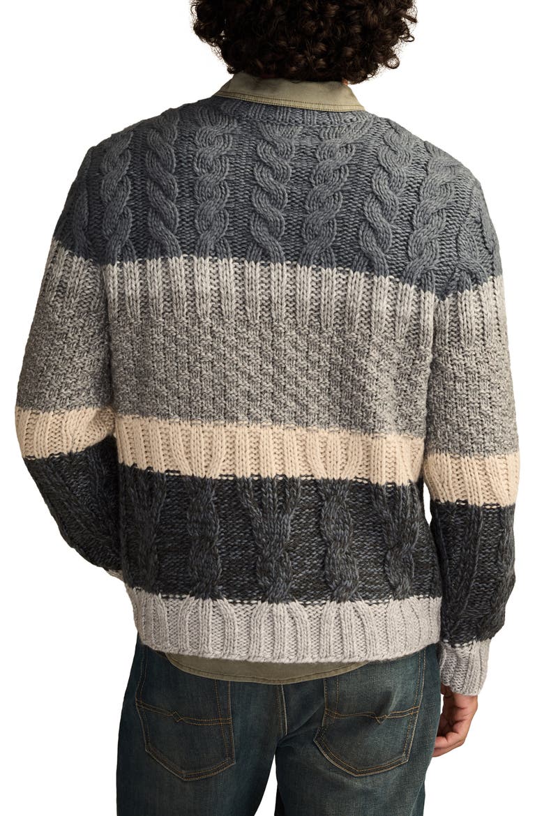Cable Stitch Sweater, Alternate, color, TURBULENCE