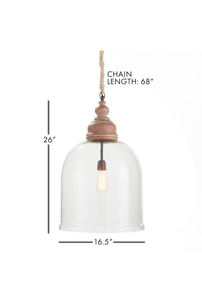 Vintner's Cloche Pendant 26", Alternate, color, Brown