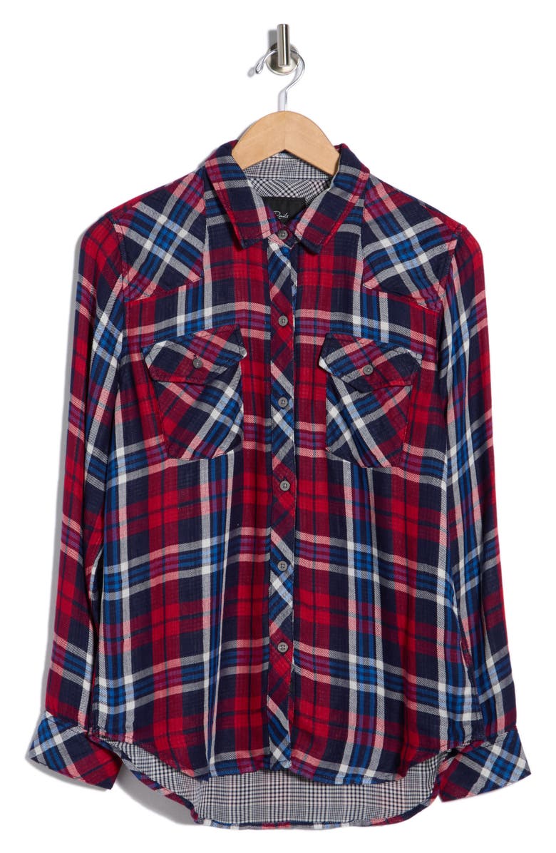 Rails Kendra Plaid Button-Up Shirt, Alternate, color, Navy Red White