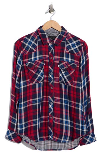 Rails Kendra Plaid Button-up Shirt In Blue