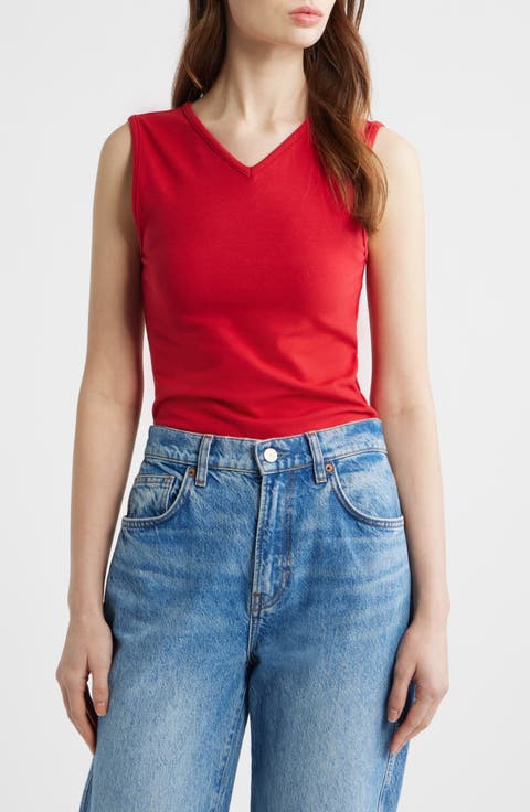 Wren Cotton V-Neck Tank