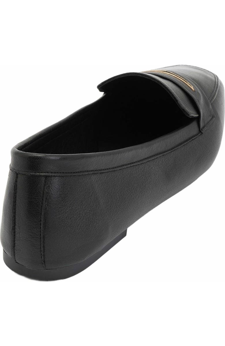 Forever & Always Shoes Iridessa Leather Flat Loafers, Alternate, color, Black Leather