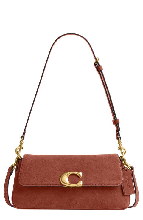 Jet Suede Shoulder Bag