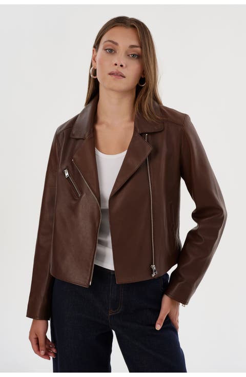 VALERIA | Leather Biker Jacket