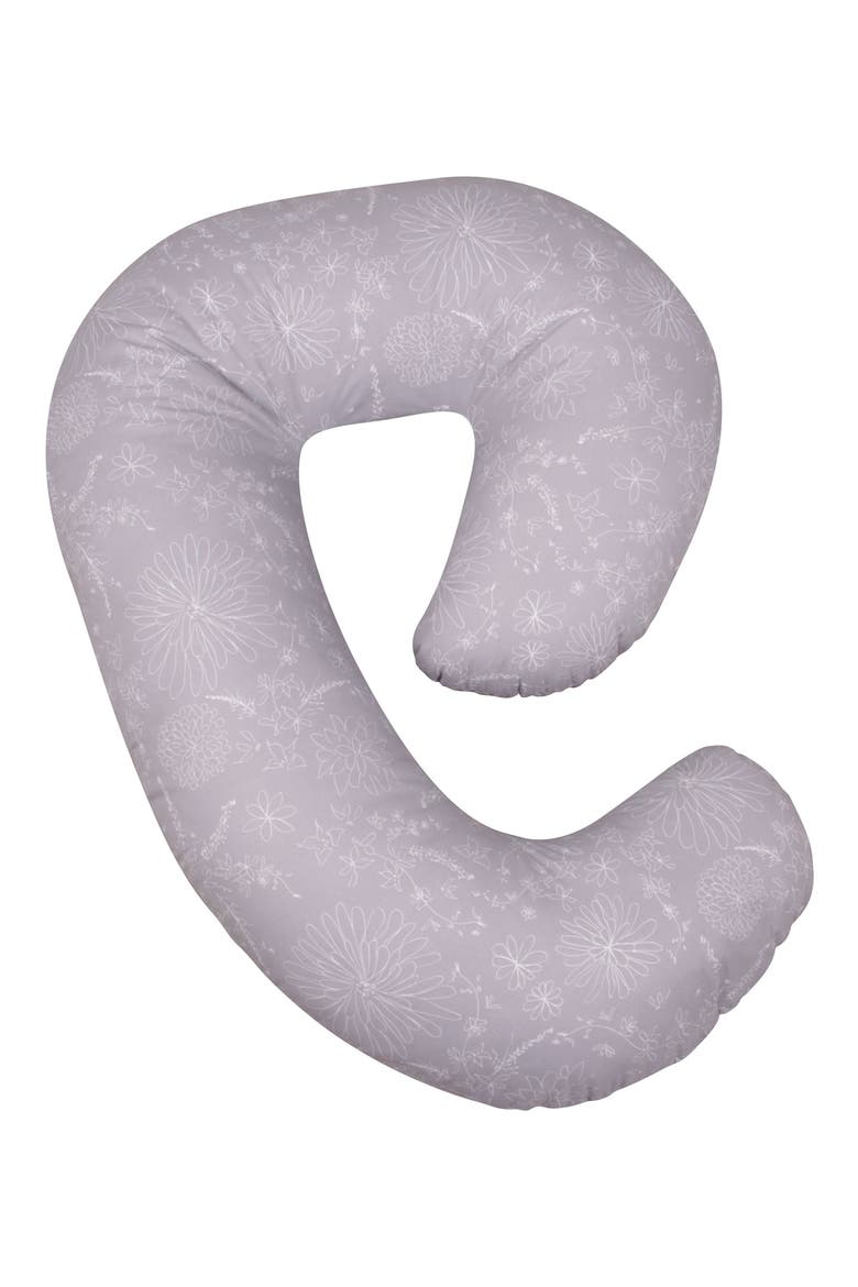 Mini Snoogle Chic Pregnancy Support Body Pillow, Main, color, FLORAL LACE