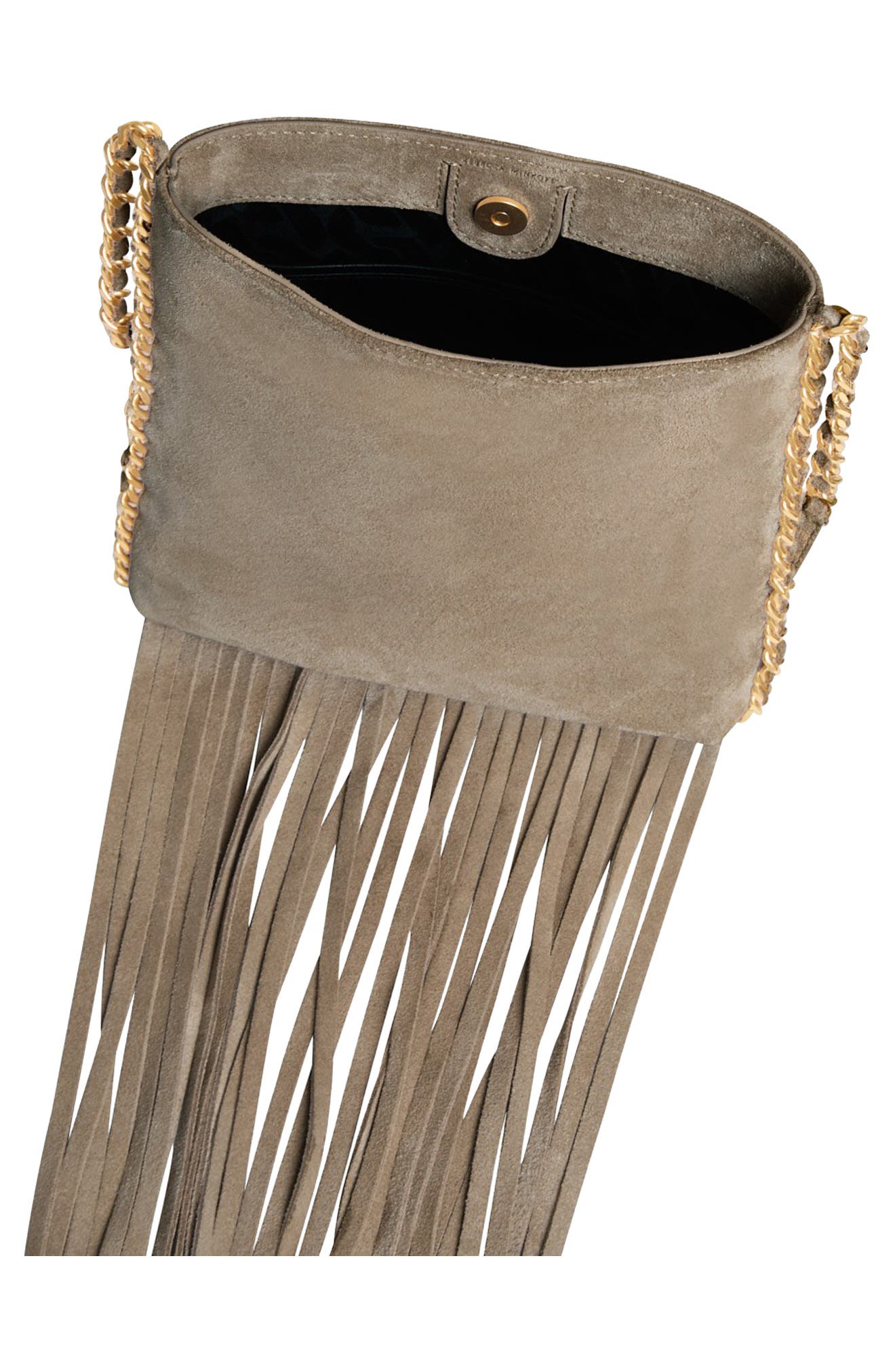 Rebecca Minkoff Carly Fringe Crossbody Bag, Alternate, color, Clay