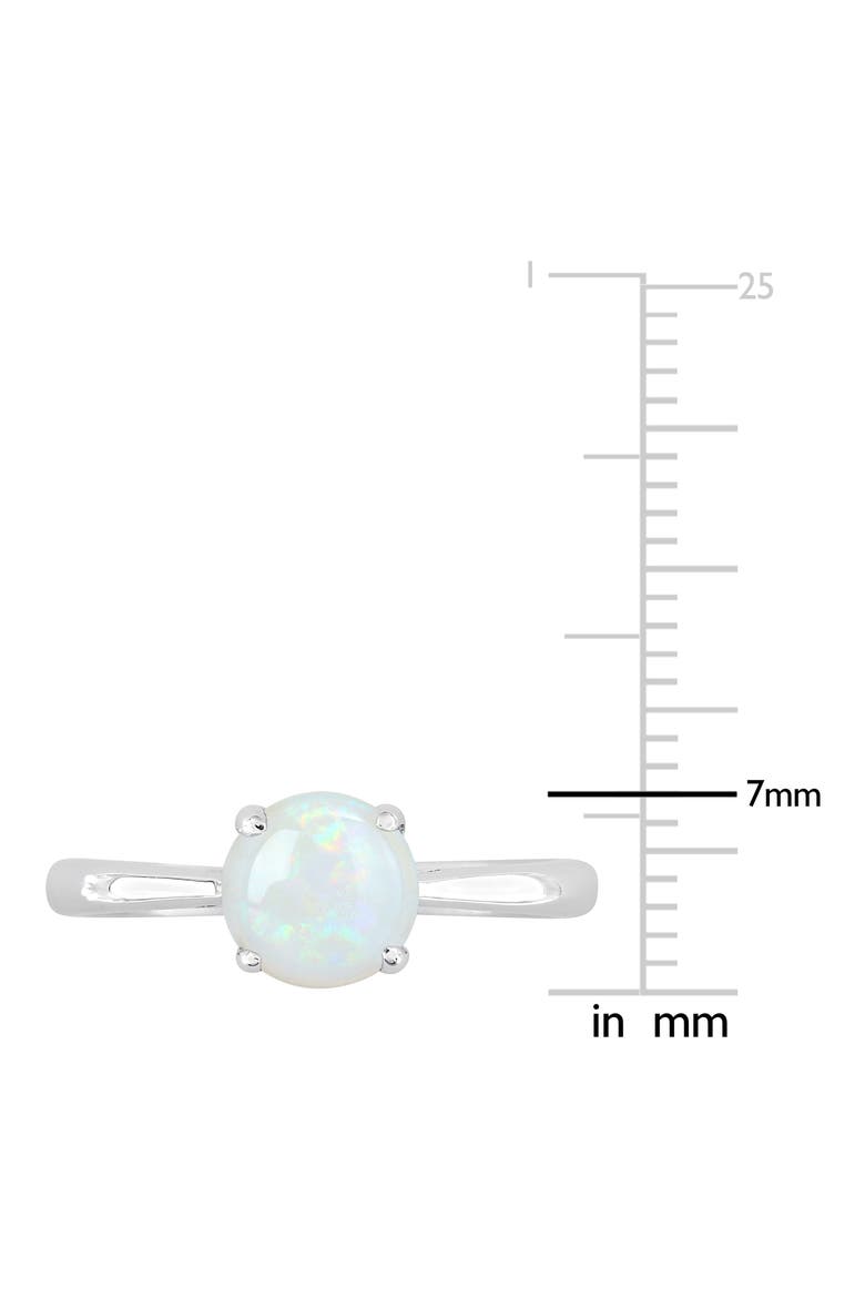 Sterling Silver Opal Solitaire Engagement Ring, Alternate, color, WHITE