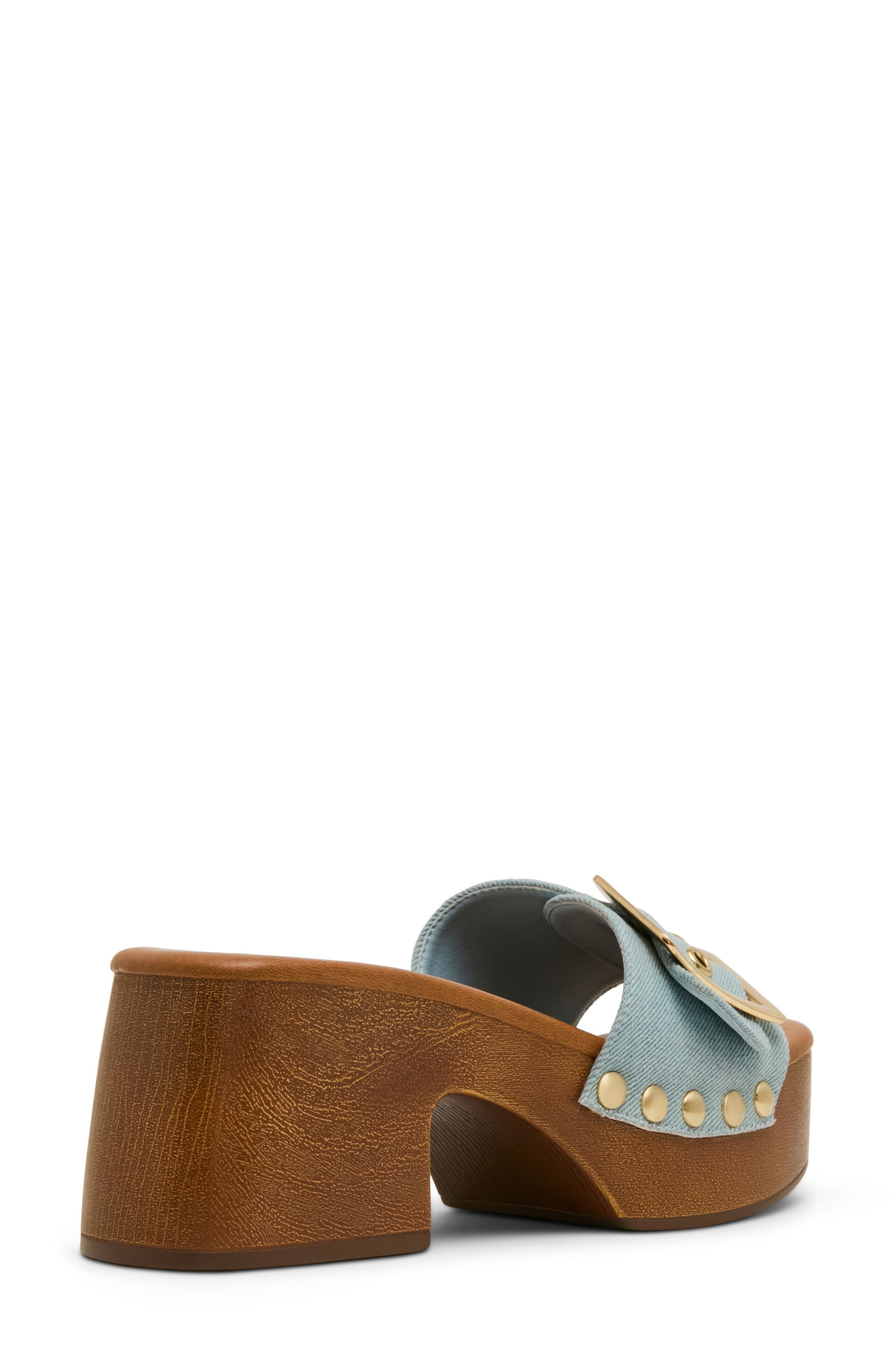 Woodland Slide Sandal, Alternate, color, DENIM