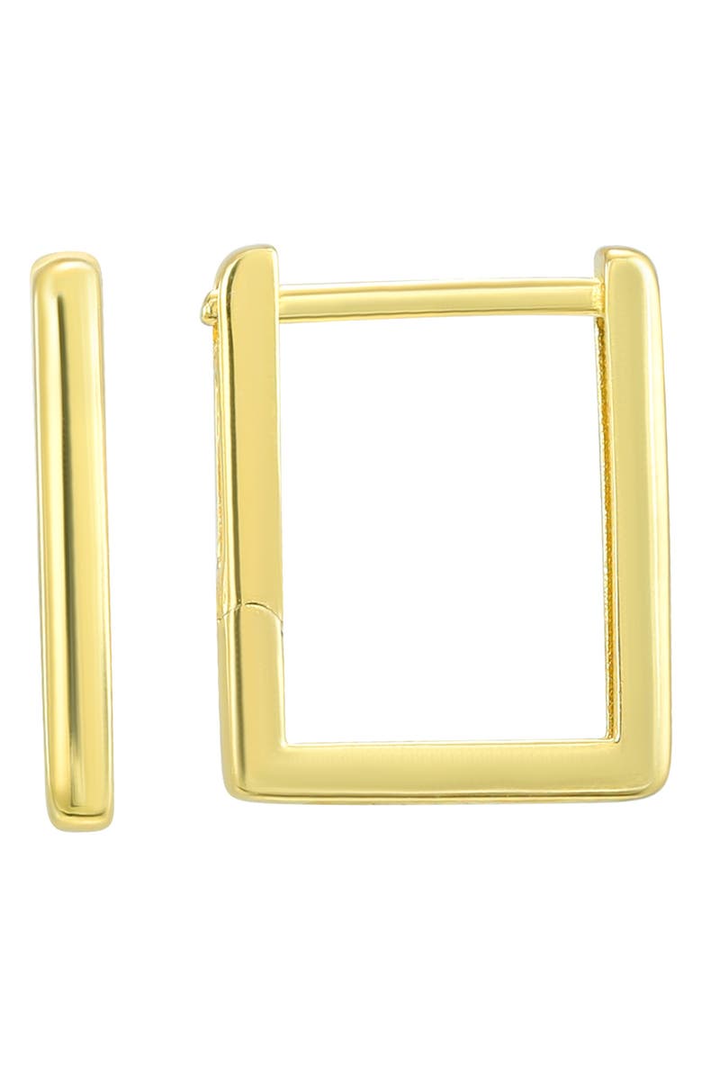 CANDELA JEWELRY 14K Gold Square Huggie Hoop Earrings, Main, color, 