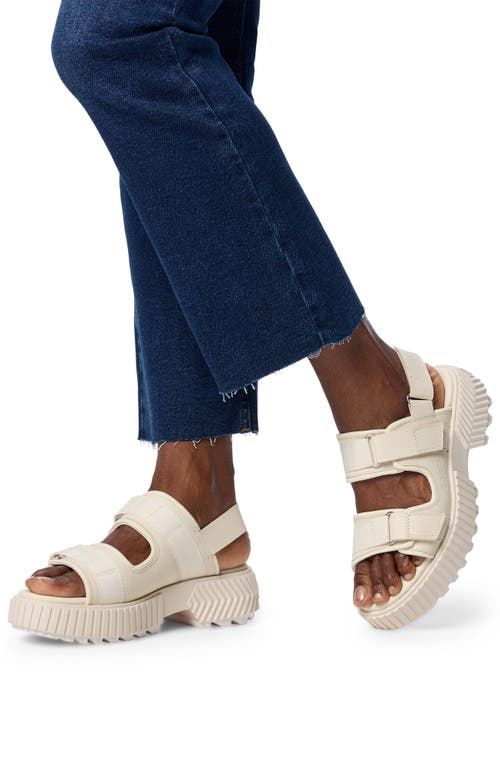 Sorel Ona Ave Multistrap Mid Sandal In Chalk/chalk