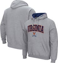 COLOSSEUM Men's Colosseum Heather Gray Virginia Cavaliers Arch & Logo 3.0 Pullover Hoodie