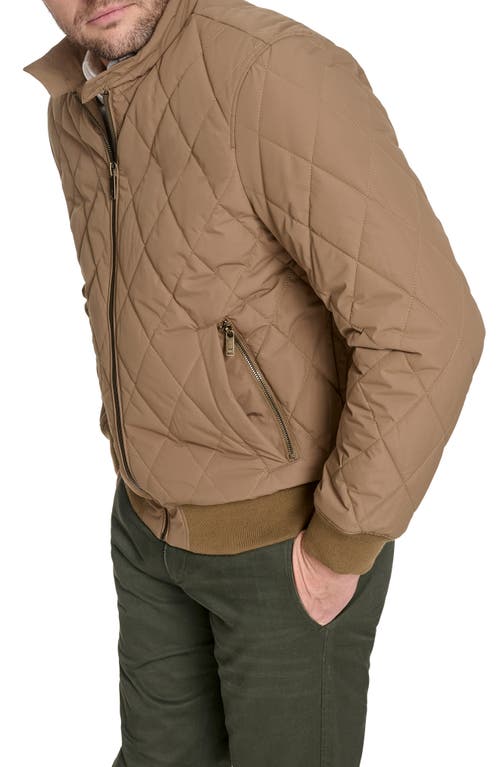Dockers Men's Quilted Bomber Jacket In Green