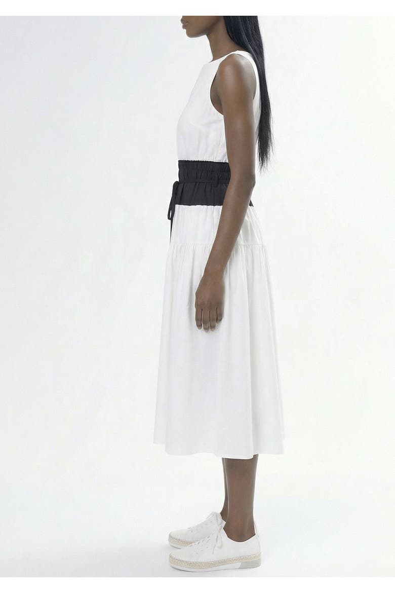 Two Tone Dress, Alternate, color, White Black