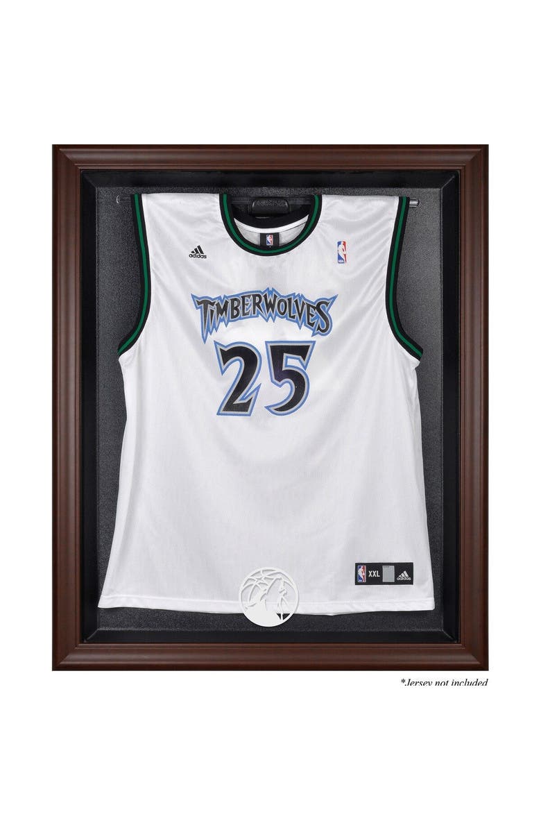 FANATICS AUTHENTIC Minnesota Timberwolves Framed Brown Jersey Display Case, Main, color, 
