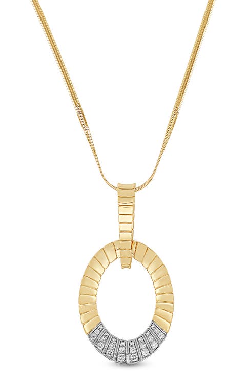 18K Gold Cleo Diamond Pendant Necklace