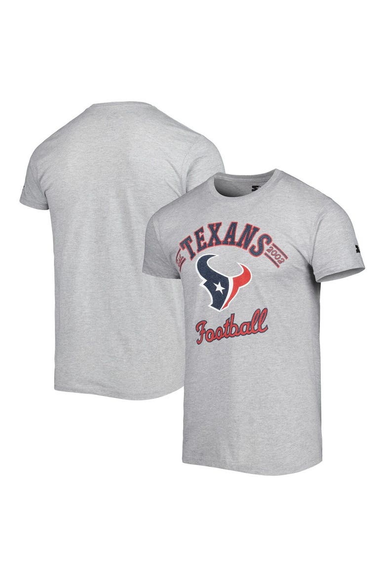 Men's Starter Heathered Gray Houston Texans Prime Time T-Shirt, Main, color, Gray