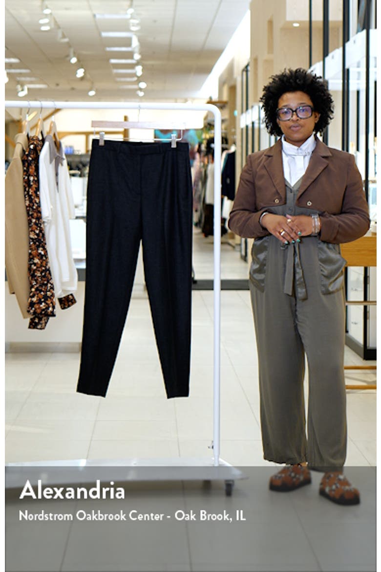 Sleek Flannel High Waist Taper Pants video