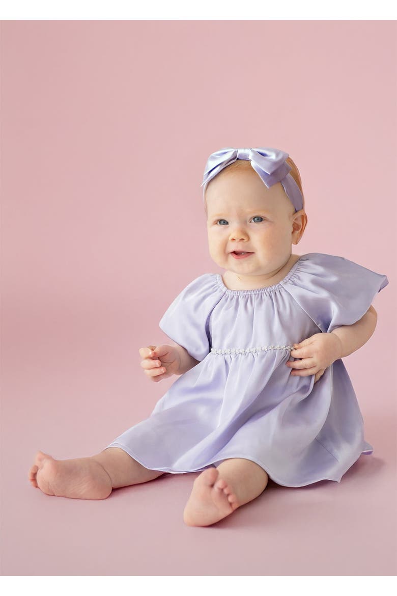 Diamond Dazzle Puff Sleeve Purple Dress, Alternate, color, Purple