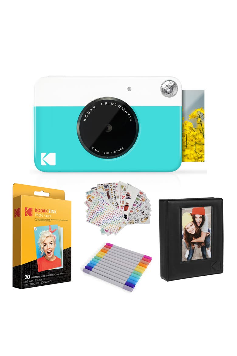 Printomatic Camera Gift Bundle, 20 Sheets, Main, color, Blue
