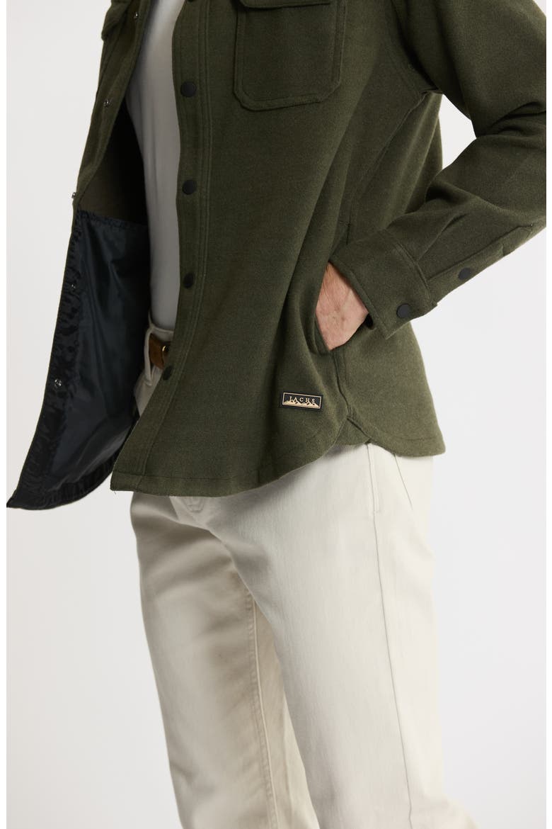 Brushed Knit Shirt Jacket, Alternate, color, OLIVE
