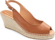 patricia green Peyton Slingback Espadrille Peep Toe Platform Wedge Sandal