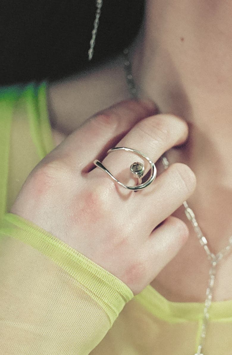 FARIS Saturn Semiprecious Stone Ring, Alternate, color, 