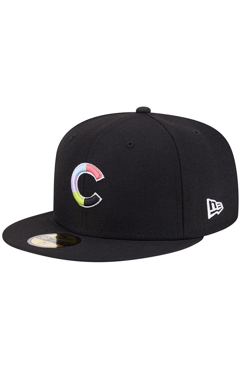 New Era Men's New Era Black Chicago Cubs Multi-Color Pack 59FIFTY Fitted Hat, Alternate, color, Black