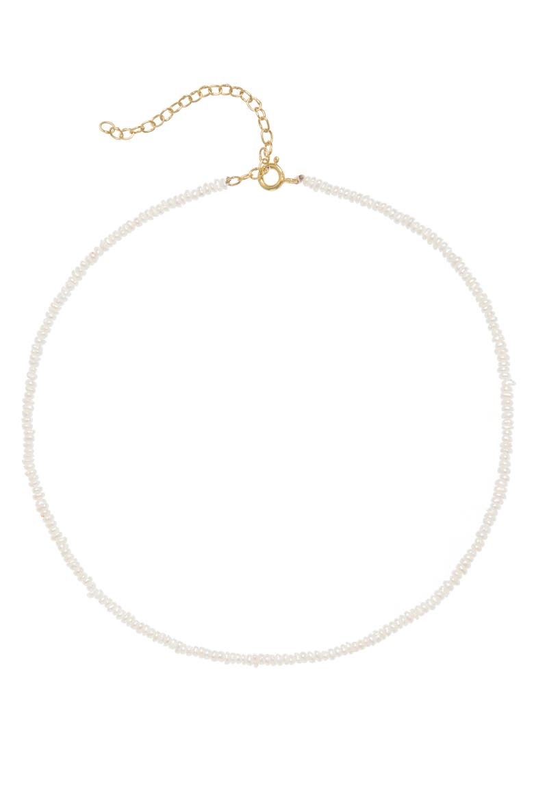 Seed Pearl Necklace, Main, color, Gold